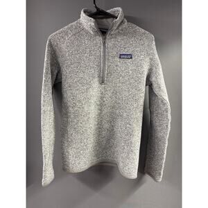 Patagonia Women's Better Sweater 1/4-Zip Fleece Gray Sz S